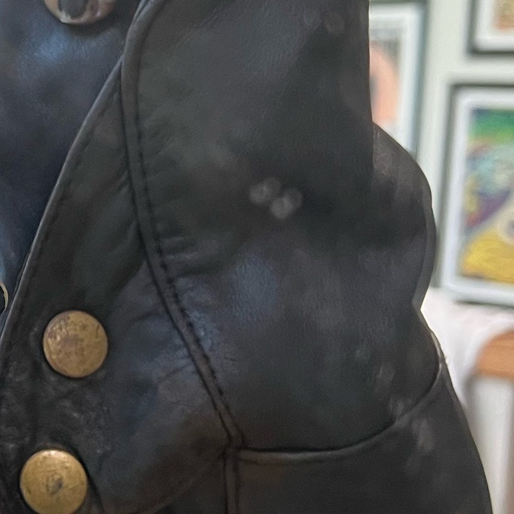 Vintage Lamb Leather Bomber Jacket Anorak Large-XL - Picture 14 of 16